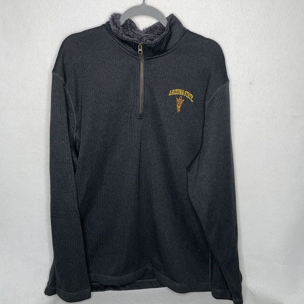 Champion Thermal Sweater 1/4 Zip Arizona State Gray Shirt XXL